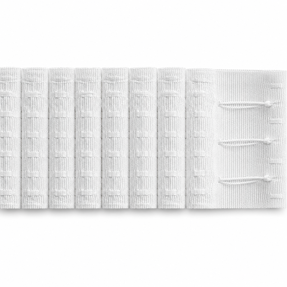 3" MultiPocket Plus Curtain Tape – White